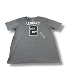 Nwt Adidas Nba San Antonio Spurs  2 Kawhi Leonard Jersey T-shirt Gray Mens Sz Xl