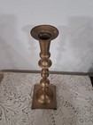 Vtg Large Brass Tall Holder Gold Tone Hollywood Regency 15 