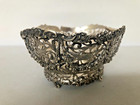 Antique French Hand Made Sterling Silver Vase Decorated With Birds 