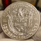 1974 Proof Republic Of Panama Balboa Silver Coin  Bust Of Vasco Nunez De Balboa