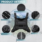 Water Resistant Lightweight Sports Running Chest Bag With Phone Holder  Black