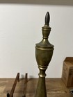 Vtg Royal Brass   Cast Iron Fireplace Andirons Fire Dogs 21   