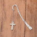 Gzrlyf Cross Bookmark Glow In The Dark Book Markers Lover Gifts Silver 