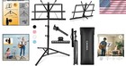 Lightweight 2-in-1 Music Stand With Carrying Bag - Height Adjustable Up To 54 3 