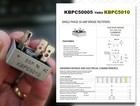 5pcs 1000v 50a Metal Case Single Phase Diode Bridge Rectifier - Free Shipping