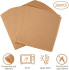 200pcs 6 X 6 In Hamburger Patty Paper  Unbleached Parchment Paper Squares  Non-s