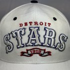 Vintage Detroit Stars Strapback Hat  White Wool Blend  Negro League Baseball Cap