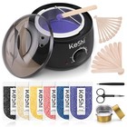 Waxing Kit  Painless Hair Removal Wax Warmer With 6 Bags Hard Wax Beans For F   