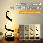 Modern Spiral Led Table Lamp Dimmable Bedside Night Light Desk Decor