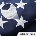 Amzflag Embroidered American Flag With Fringe 3x5 Ft  Double Sided Gold Fring   