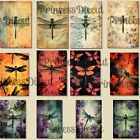 Junk Journal Supplies 12 Dragonfly Journaling Cards  Scrapbooking   Paper Crafts