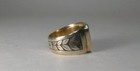 Vintage Russian Silver Ring Niello Floral Ussr Size 5 Severnaya Cher