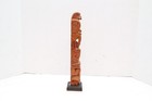 Atq Northwest Coast Native American Hand Carved Wood Totem Pole 12 5  Vintage
