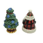Vintage 90s Fitz And Floyd Christmas Salt And Pepper Shakers Santa Tree Decor