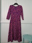 Vintage 60s Hawaiian Aloha Dress Mcm Midi Muumuu Neon Psychedelic Floral Sz Xs S