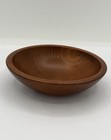 Vintage Hand Turned Wooden Bowl Woodcraftery Made In America 7 5 x 6 5  Oval