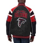 Atlanta Falcons Nfl G-iii Men s Large Snap-up Polyvinyl Varsity Jacket