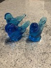 Vintage Bluebird Of Happiness Art Glass Figurine Signed Leo Ward 1990