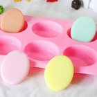 6 Cavity Diy Handmade Oval Silicone Mold For Soap Bar   Us Seller