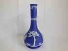 Antique Wedgwood  only  1800s Cobalt Blue Dip Jasperware Vase