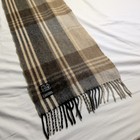 Jos  A  Bank 100  Cashmere Scarf Plaid Fringe Formal Business Casual Winter