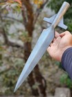 Hand-forged Viking Hunting Throwing Spear High Carbon Steel Head With Sheath