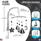 Baby Crib Mobile With 35 Lullabies  3 Modes Musical Box  Black white Toys