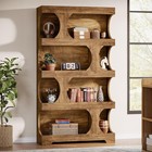 71   Tall Bookcase  4-tier Modern Asymmetrical Bookshelf Display Shelf For Home
