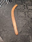 Antique Australian Aboriginal Mulga Wood Boomerang Stone Adze Carved Red Pigment