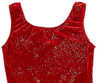 Motionwear Leotard Bodysuit Velvet Red   Gold Glitter Red New Adult Women As S