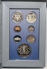 1986 Prestige Proof 7-coin Set Statue Of Liberty 90  Silver Dollar - Velvet Case