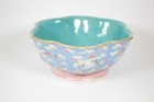 A Chinese Famille Rose Lobed Cranes Bowl With Tongzhi Mark 19thc