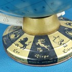 Vtg Ohio Art 10  Tin Litho World Globe Black   Gold Zodiac Constellations Base