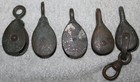 Antique vintage Bronze Nautical Single Block Pulley Lot Of 5