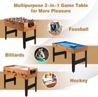 3-in-1 Multi Game Table Foosball pool slide Hockey Arcade Combo