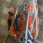 Kids Pretend Play Tool Set Orange   Gray Plastic Tools In Mesh Bag 131 