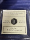 Franklin Mint 1 4g Platinum First Step On The Moon Mini Coin Apollo 11 Medal