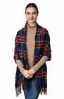 Oversized Cashmere Feel Scotland Scottish Tartan Plaid Scarf Shawl Wrap Winte   