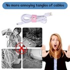 Tyqour 12pcs Leather Cord Organizer Reusable Cable Ties Cable Straps Cord