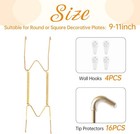 4 Pack Plate Hangers For The Wall  Suitable For 9-11 Inch Art Plate  Stainless S