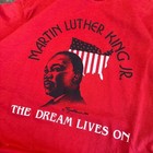 Vintage 1986 Martin Luther King Jr Single Stitch T Shirt Red Riada Usa Large