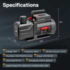 9 6 Cfm Vacuum Pump 1hp Dual Stage Hvac Rotary Vane R134a R410a R22 R12 110v