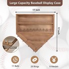 Baseball Holder Display Case Wooden Championship Ring Display Case Wall Mounted