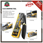 Network Tool Kit 11 In 1 Rj45 Crimp Tool Tester Punch Down Cat6 Set Kit