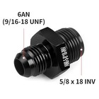 6an Male To 5 8 X 18 Inverted Flare Thread Adapter An6 To 5 8x18 Inverted