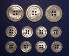 Ralph Lauren Replacement Buttons 11 Pcs Ivory White Plastic Inscribed Mop Effect
