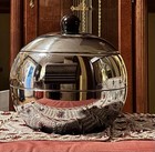 West Bend Penguin Hot Cold Server Ice Bucket Mcm Chrome Vintage Barware  y 