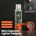 Usb C Windproof Cigarette Lighter Compact Portable Pocket Lighter