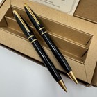 Cross Arcadia Black Lacquer gold Trim Ballpoint Pen   Mechanical Pencil Set New