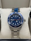 Akribos Xxiv Extremis Men s Diver Blue Dial Stainless Steel Watch 44mm   Ak947